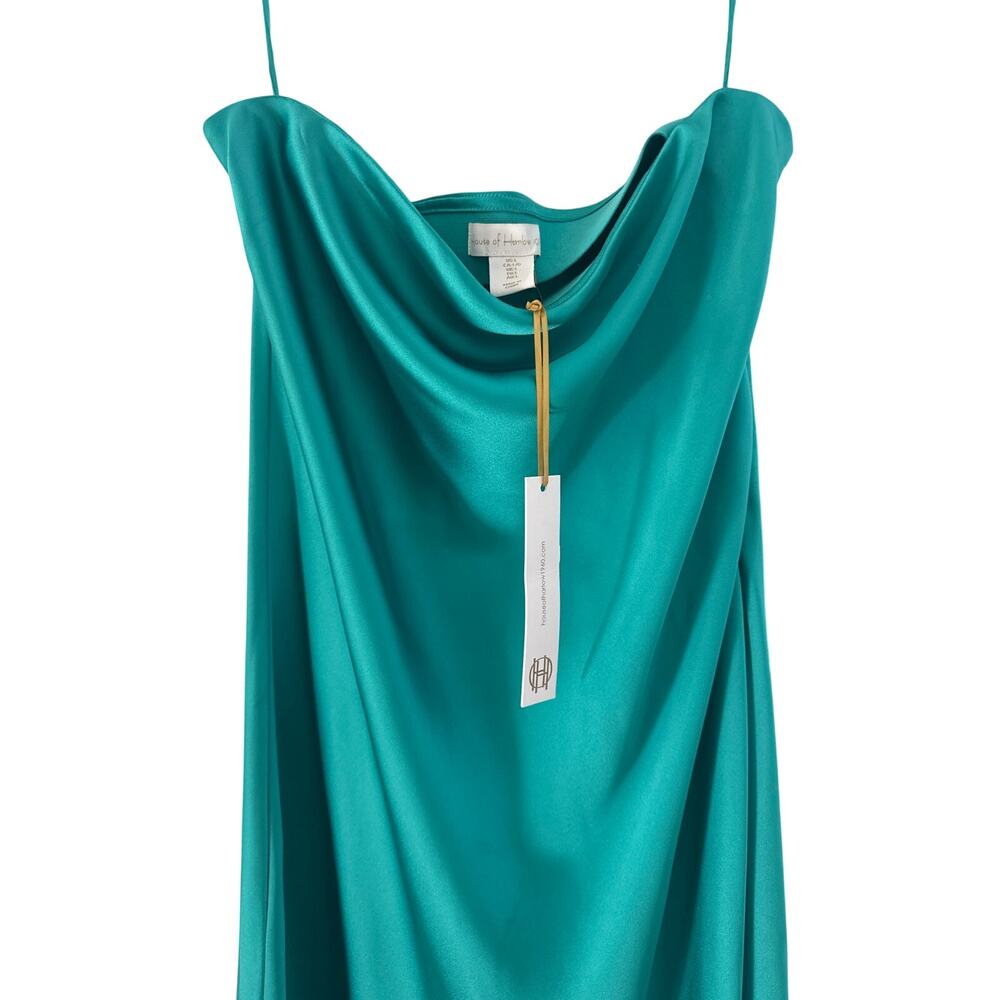 House of Harlow turquoise strapless dress Sz L dinner party date night dress